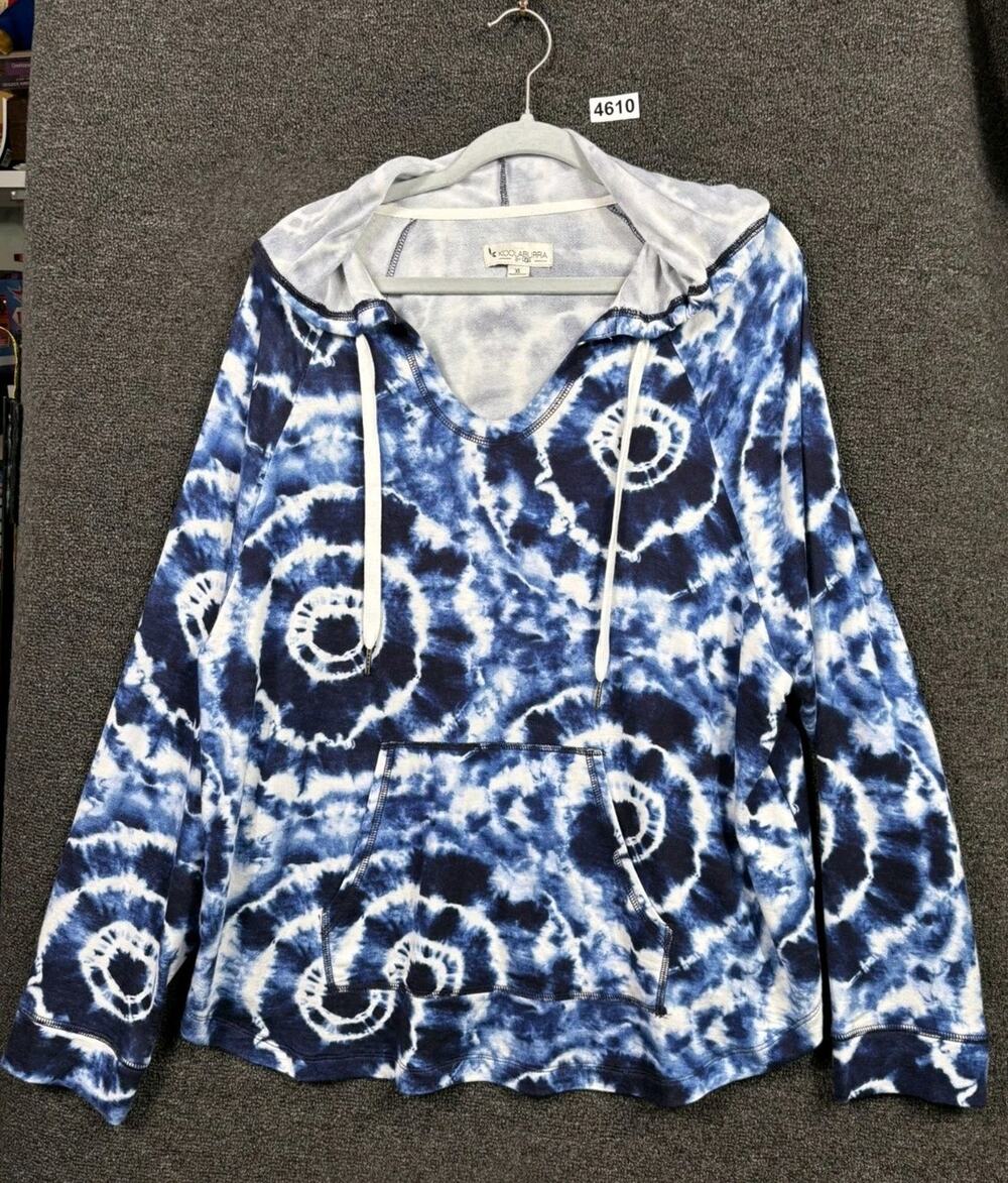 Koolaburra by UGG French Terry Lounge Hoodie Womens Sz XL Blue Modern Casual Top